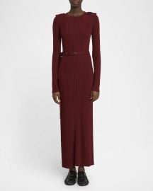 Proenza Schouler Lauryn Belted Silk-Viscose Knit Maxi Sweater Dress at Neiman Marcus