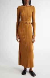 Proenza Schouler Lauryn Long Sleeve Rib Sweater Dress at Nordstrom