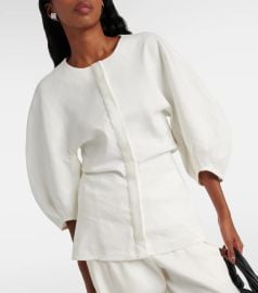 Proenza Schouler Linen blend top at Mytheresa
