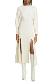 Proenza Schouler Long Sleeve Double Slit Wool Blend BouclSweater Dress at Nordstrom