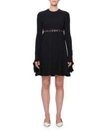 Proenza Schouler Long-Sleeve Hook Cutout Dress   Neiman Marcus at Neiman Marcus