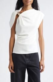 Proenza Schouler Malika Asymmetric Matte Crepe Top at Nordstrom