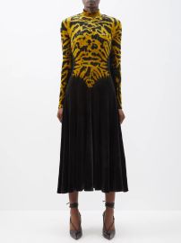 Proenza Schouler Mock Neck Tie Dyed Velvet Midi Dress at Matches