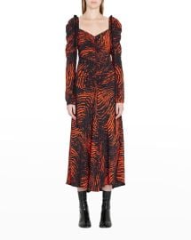 Proenza Schouler Painted Spiral Print Dress at Neiman Marcus