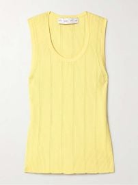 Proenza Schouler Perry ribbed pointelle knit tank at Net a Porter