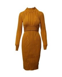 Proenza Schouler Rib long-sleeve Dress | Orange | FARFETCH at Farfetch