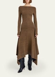 Proenza Schouler Romi off the shoulder asymmetric stretch knit dress at Bergdorf Goodman
