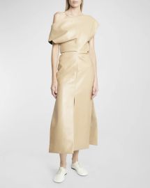 Proenza Schouler Rosa off shoulder leather dress at Neiman Marcus