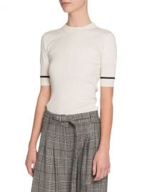 Proenza Schouler Short-Sleeve Crewneck Sweater at Bergdorf Goodman