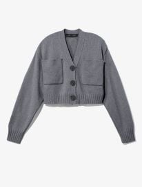 Proenza Schouler Sofia Cardigan in Eco Cashmere - Grey Melange Proenza Schouler Official Site at Proenza Schouler