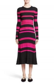 Proenza Schouler Stripe Cashmere  Wool   Silk Midi Dress at Nordstrom