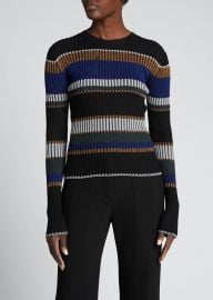 Proenza Schouler Striped Crewneck Sweater - at Bergdorf Goodman