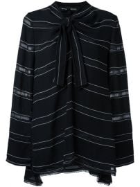 Proenza Schouler Striped Pussybow Top at Farfetch