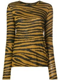 Proenza Schouler Tiger Print Long Sleeve T-Shirt - Farfetch at Farfetch