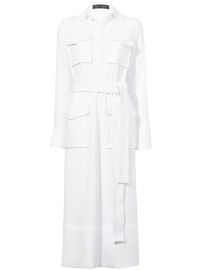 Proenza Schouler Vanessa Belted Shirt Dress White ID at Farfetch