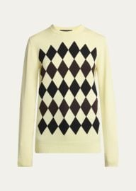 Proenza Schouler Vivian Argyle Crewneck Sweater - at Bergdorf Goodman
