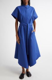 Proenza Schouler Walker Belted Stretch Poplin Midi Shirtdress at Nordstrom