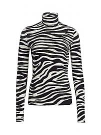 Proenza Schouler White Label - Zebra Jersey Turtleneck Top at Saks Fifth Avenue