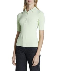 Proenza Schouler White Label Boucle Short-Sleeve Polo Shirt at Neiman Marcus