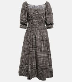 Proenza Schouler White Label Checked Cotton Poplin Midi Dress at Mytheresa