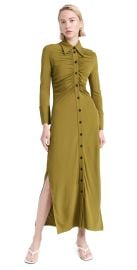 Proenza Schouler White Label Clara Dress In Matte Crepe Jersey Olive XS at Shopbop