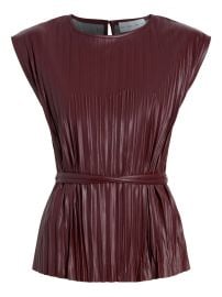 Proenza Schouler White Label Lyra Pleated Belted Top Red at Farfetch