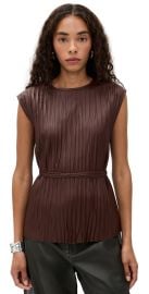 Proenza Schouler White Label Lyra Top in Faux Leather Oxblood 4 at Shopbop