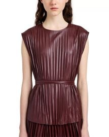 Proenza Schouler White Label Lyra Top in LW Faux Leather Bloomingdales at Bloomingdales