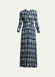 Proenza Schouler White Label Natalee Tie-Dye Ruched A-Line Midi Dress - Bergdorf Goodman at Bergdorf Goodman