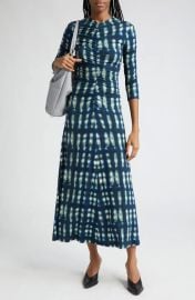 Proenza Schouler White Label Natalee Tie Dye Ruched A Line Midi Dress at Nordstrom