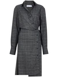 Proenza Schouler White Label Plaid Suiting Wrap Dress - at Farfetch