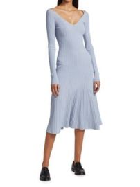 Proenza Schouler White Label Rib Knit Fit amp Flare Midi Dress on SALE at Saks Off 5th