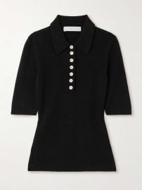 Proenza Schouler White Label Spencer Pointelle knit Polo Top at Net a Porter