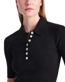 Proenza Schouler White Label Spencer Silk Cotton Polo Top Bloomingdales at Bloomingdales