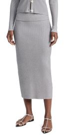 Proenza Schouler White Label Willow Skirt In Plaited Rib Knits FOG/OFF WHITE L at Shopbop