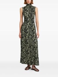 Proenza Schouler White Label high-neck Floral Maxi Dress Black at Farfetch