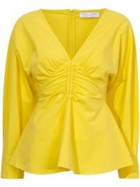 Proenza Schouler White Label ruched-detail V-neck Blouse - at Farfetch