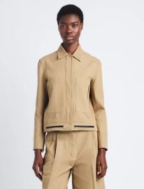 Proenza Schouler Wiley Jacket in Cotton Linen - Hazelnut Proenza Schouler Official Site at Proenza Schouler