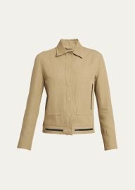 Proenza Schouler Wiley Leather Trim Suiting Jacket - at Bergdorf Goodman