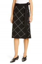 Proenza Schouler Windowpane Check Knit Wrap Skirt   Nordstrom at Nordstrom