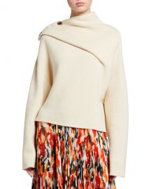 Proenza Schouler Wrap-Neck Cashmere Sweater at Neiman Marcus