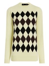Proenza Schouler diamond-pattern Merino wool-silk Blend Sweater Yellow at Farfetch