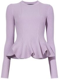 Proenza Schouler ribbed-knit peplum-hem Sweater - at Farfetch