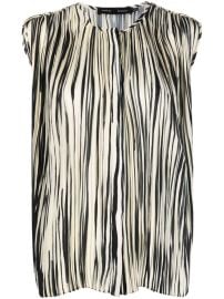 Proenza Schouler striped pleated chiffon blouse at Farfetch