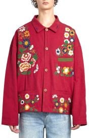 Profound Floral Embroidered Work Shirt Jacket at Nordstrom