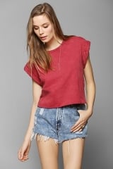 Project Social T Roll-Sleeve Cropped Tee at Urban Outfitters