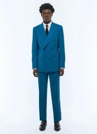 Prussian blue double-breasted cut suit C3FOUG-DC41-D026 - Men039s suit at Fursac