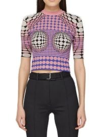 Psychedelic Cropped Top jby Paco Rabanne at Cettire