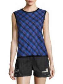 Public School - Cotton Dalya Abia Plaid Tank Top at Saks Off 5th