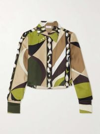 Pucci Cropped printed silk twill shirt at Net a Porter